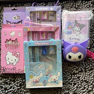 Sanrio Kids Accessories Set - Pink, Purple, Blue